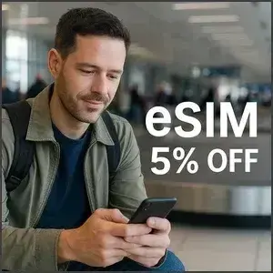 esim 5%off ad